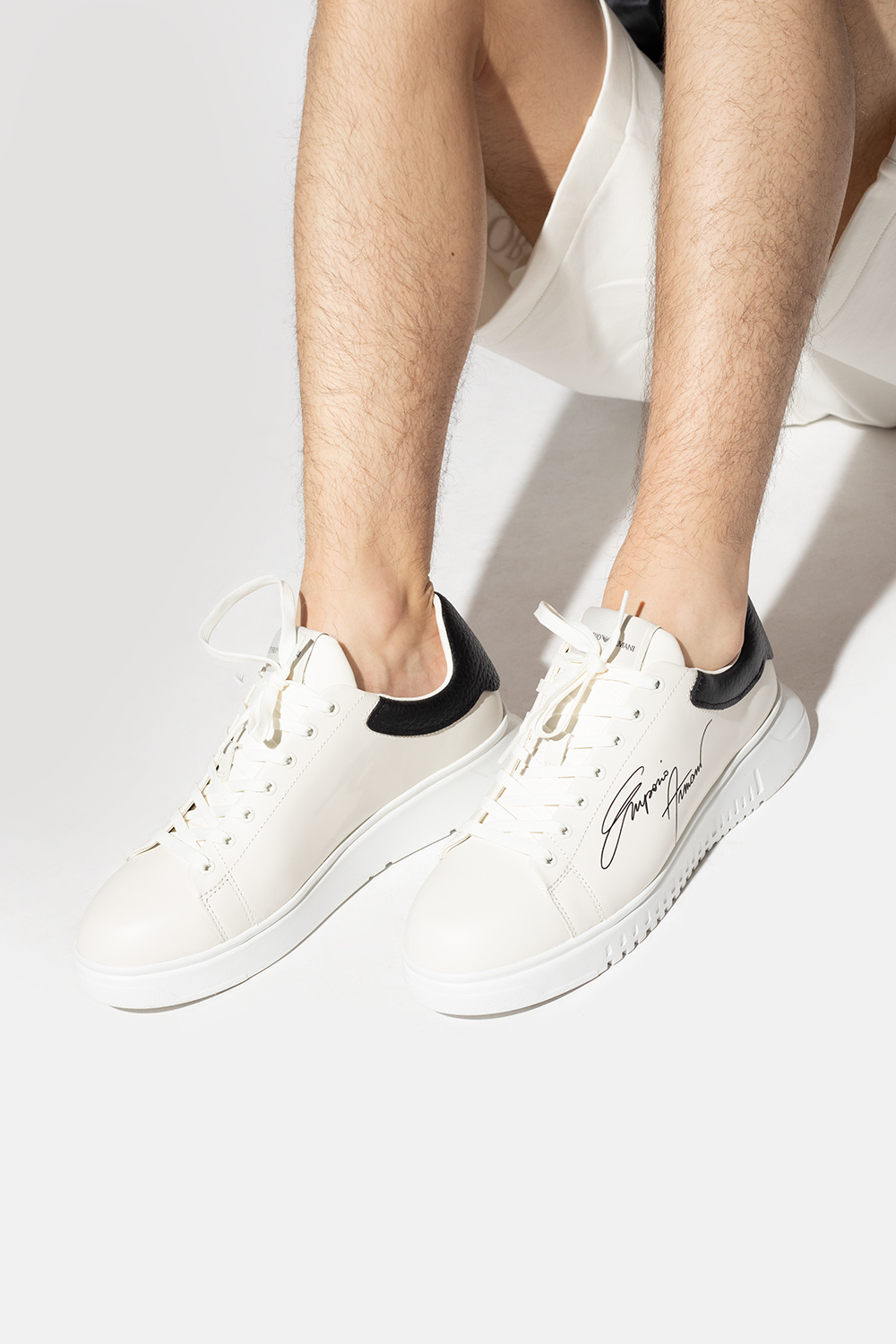 美品 EMPORIO ARMANI ニットジャケット バックロゴ イタリア製